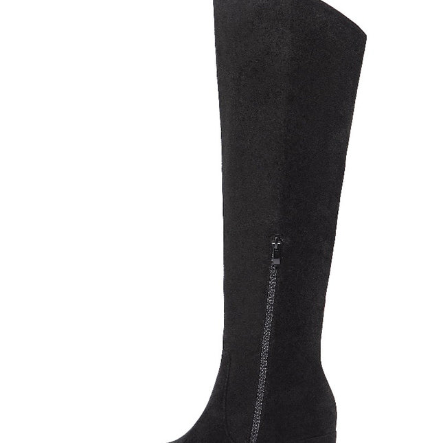 Smile Favorites Hoge Laarzen Zwart Suedine