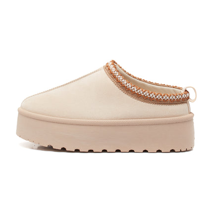 Smile Favorites Instap Pantoffel Beige Suedine Zig Zag