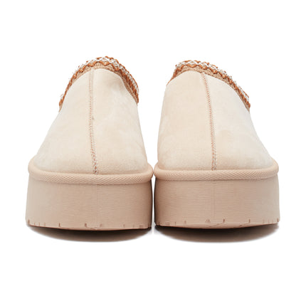 Smile Favorites Instap Pantoffel Beige Suedine Zig Zag