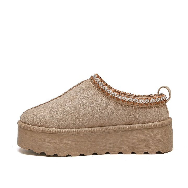 Smile Favorites Instap Pantoffel Khaki Suedine Zig Zag