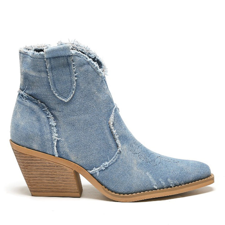 Smile Favorites Korte Cowboylaarzen Blauw Jeans