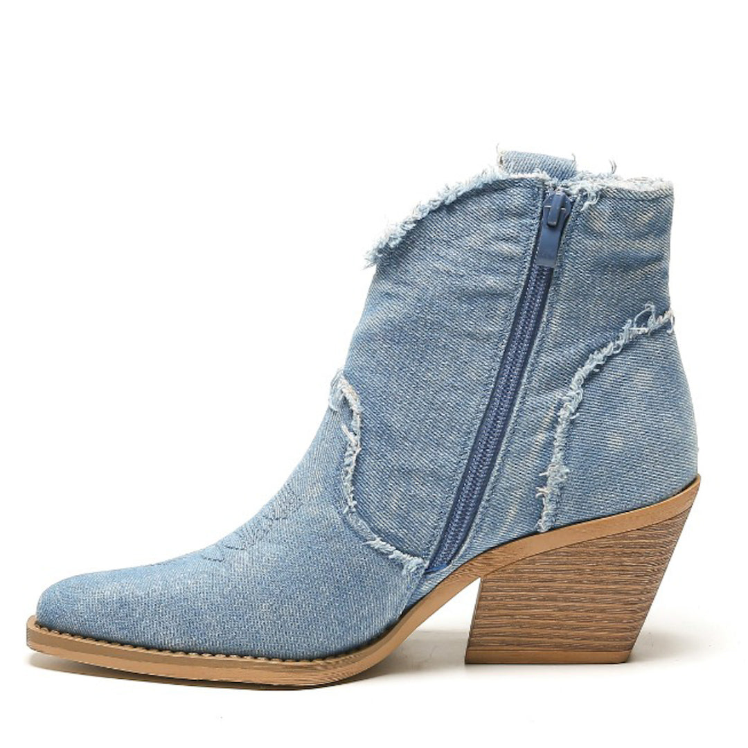 Smile Favorites Korte Cowboylaarzen Blauw Jeans