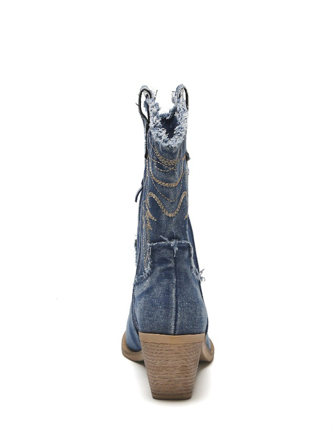 Smile Favorites Korte Cowboylaarzen Donker Blauw Denim Washed