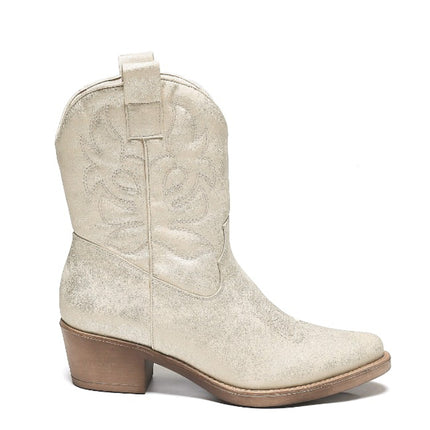 Smile Favorites Korte Cowboylaarzen Goud Spray Stiksels