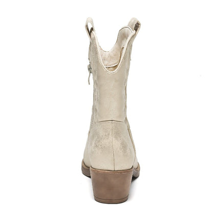 Smile Favorites Korte Cowboylaarzen Goud Spray Stiksels