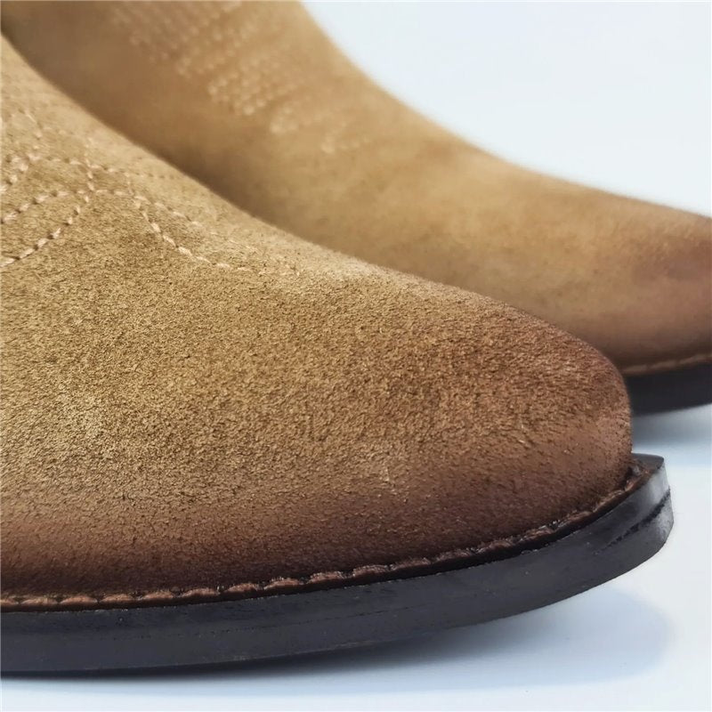 Smile Favorites Korte Cowboylaarzen Khaki Suéde
