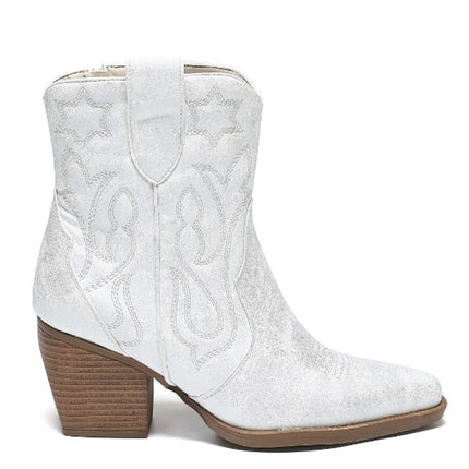 Smile Favorites Korte Cowboylaarzen Zilver Light Star
