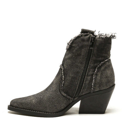 Smile Favorites Korte Cowboylaarzen Zwart Jeans