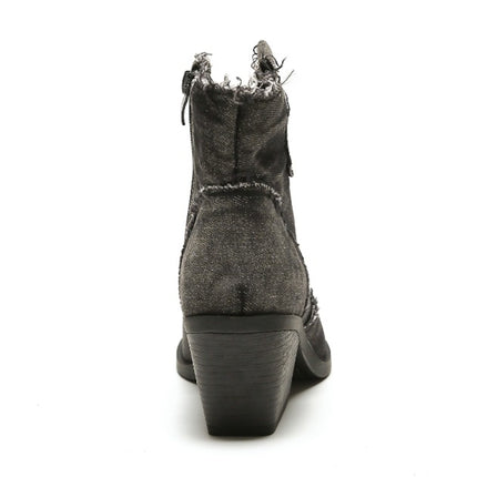 Smile Favorites Korte Cowboylaarzen Zwart Jeans