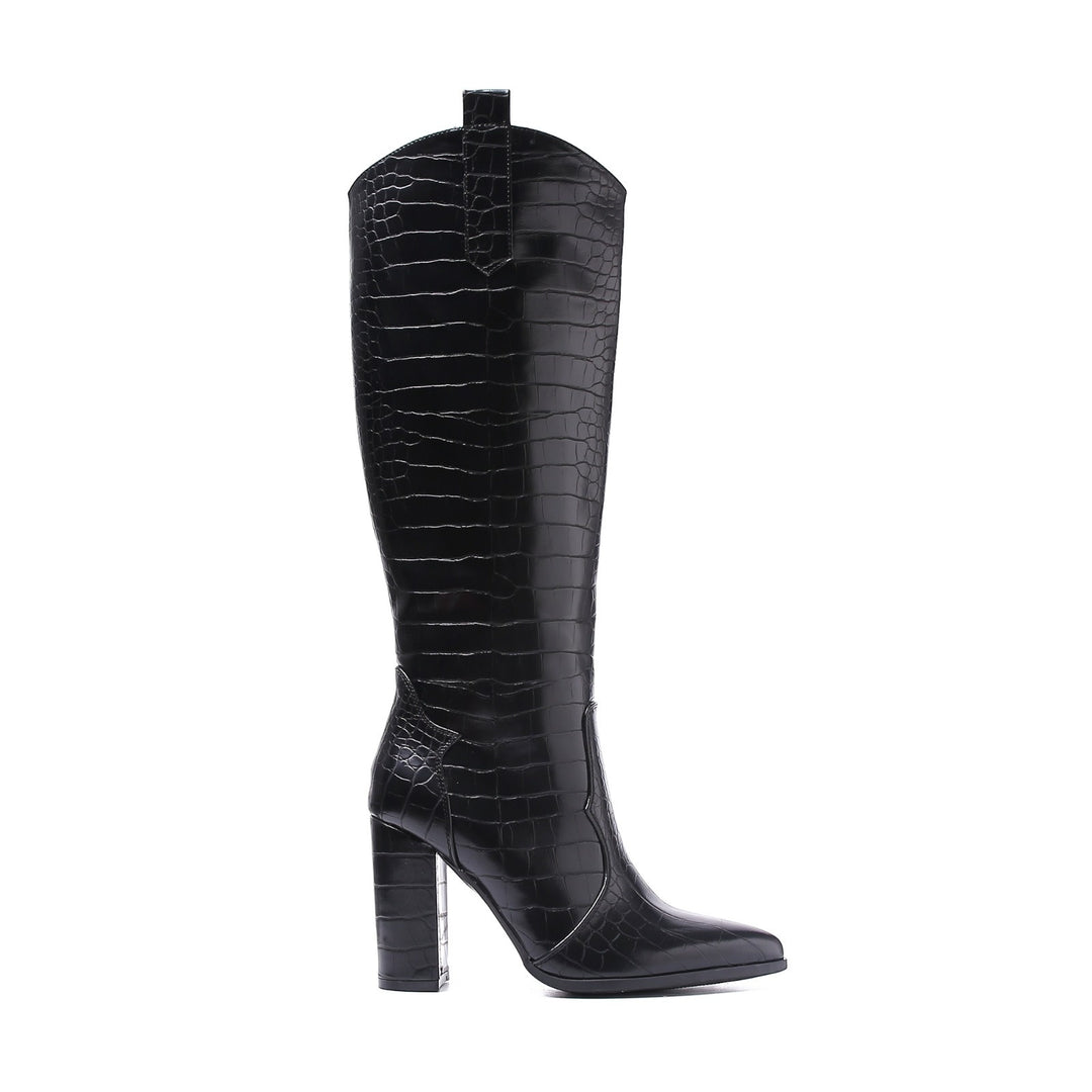 Smile Favorites Laarzen Croco Zwart
