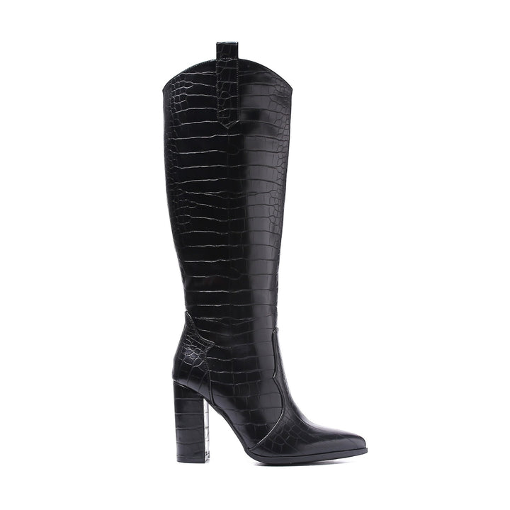 Smile Favorites Laarzen Croco Zwart
