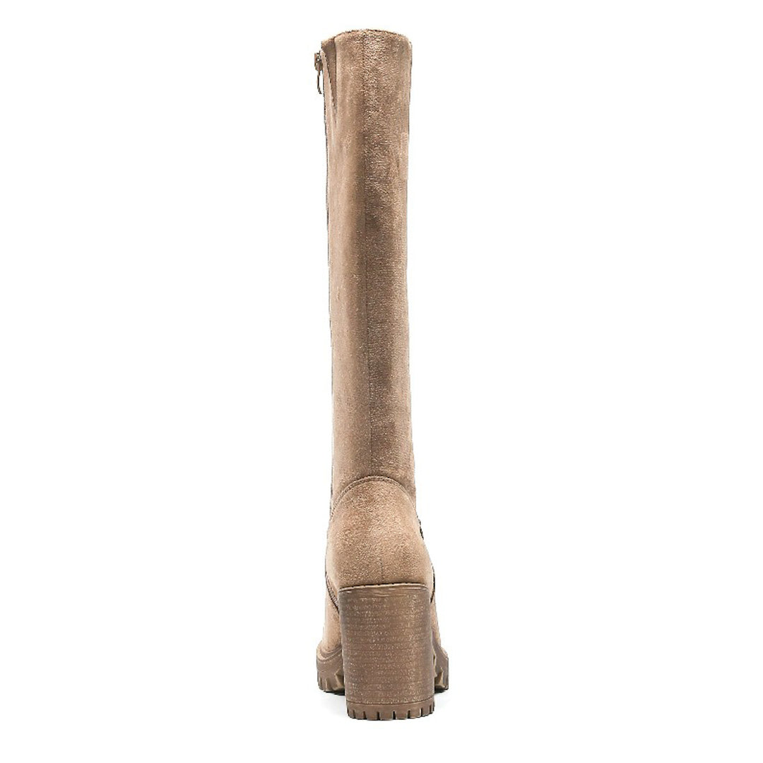 Smile Favorites Laarzen Khaki Blokhak Hoog