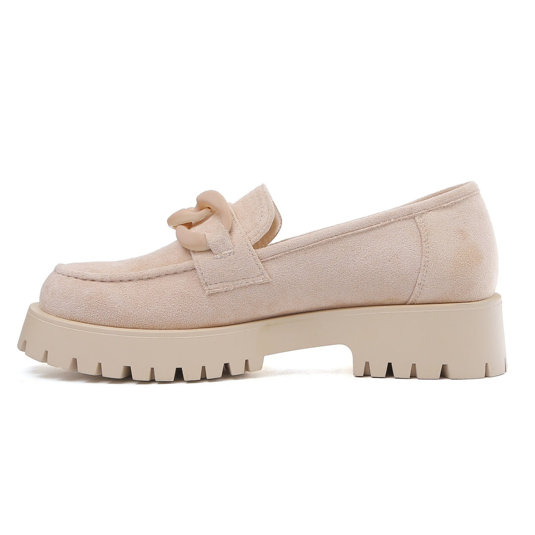 Smile Favorites Loafers Beige suède Chain