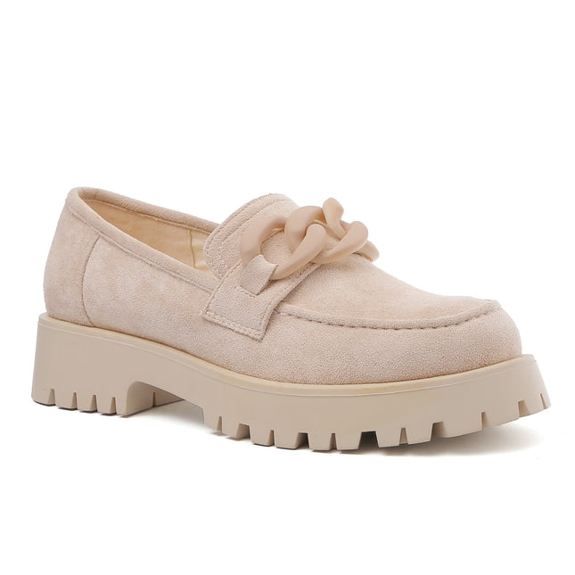 Smile Favorites Loafers Beige suède Chain