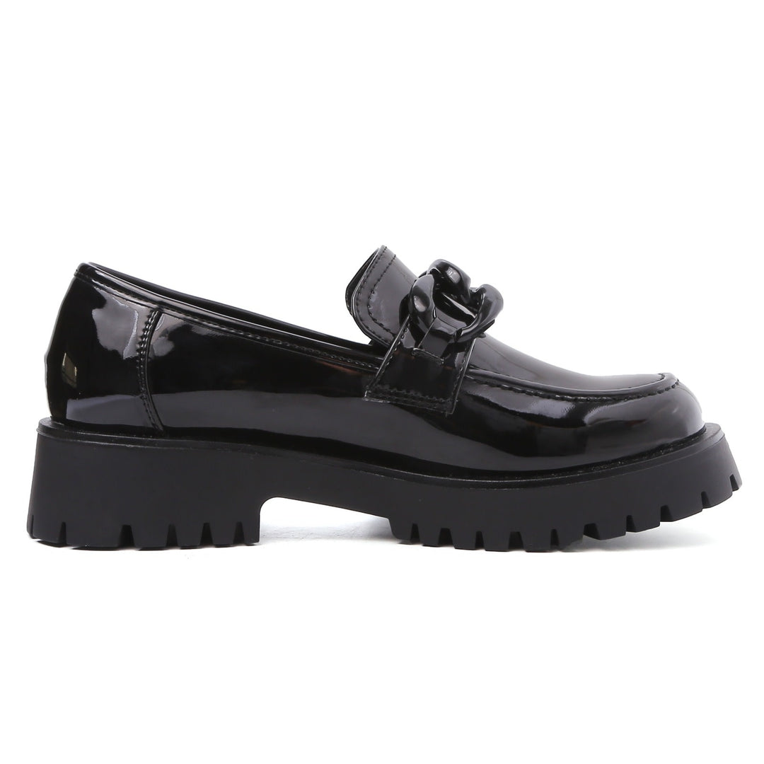 Smile Favorites Loafers Zwart lak Chain
