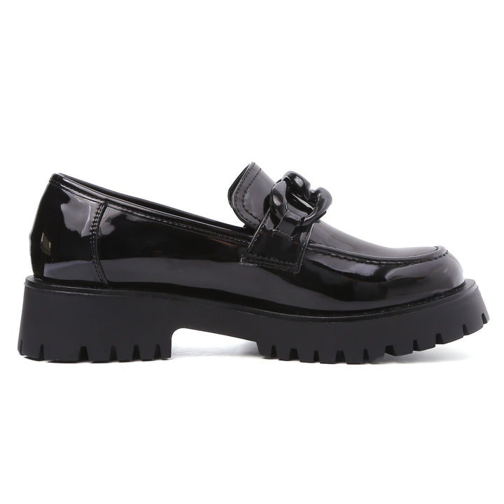 Smile Favorites Loafers Zwart lak Chain
