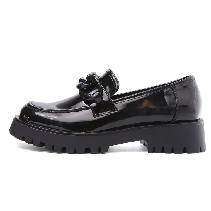 Smile Favorites Loafers Zwart lak Chain