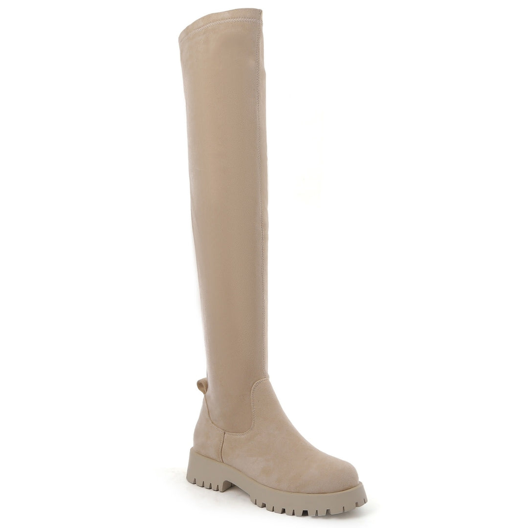 Smile Favorites Overknee boots Beige suedine