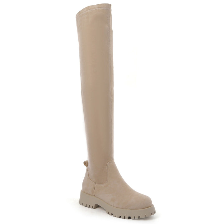 Smile Favorites Overknee boots Beige suedine