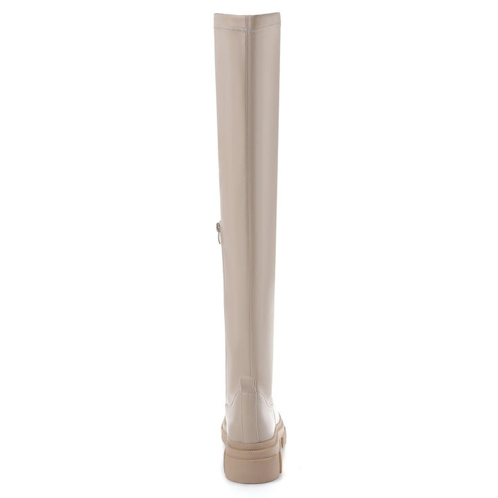 Smile Favorites Overknee boots plateau Beige