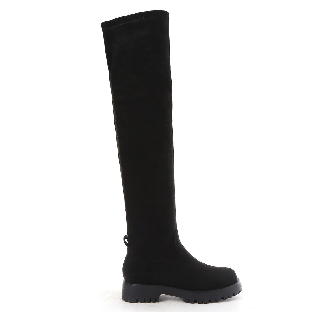 Smile Favorites Overknee boots Zwart suedine