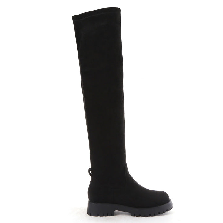 Smile Favorites Overknee boots Zwart suedine