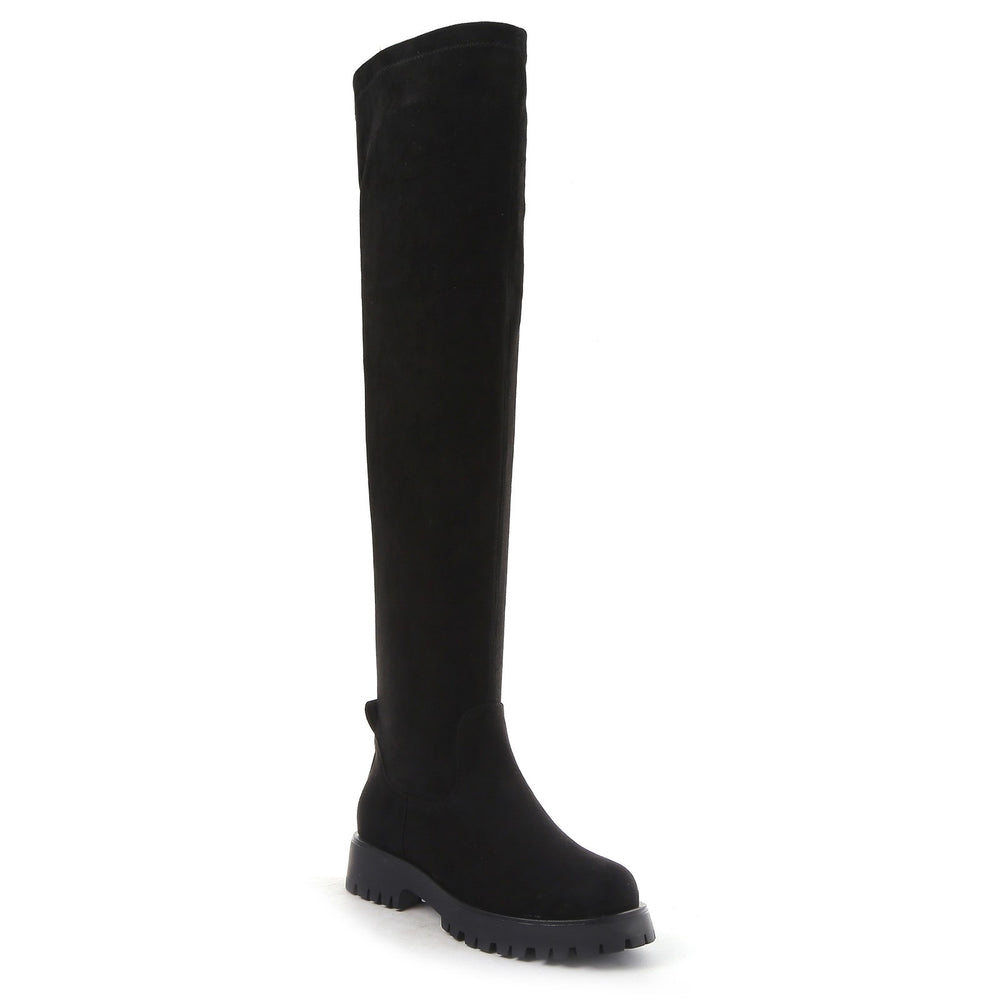 Smile Favorites Overknee boots Zwart suedine