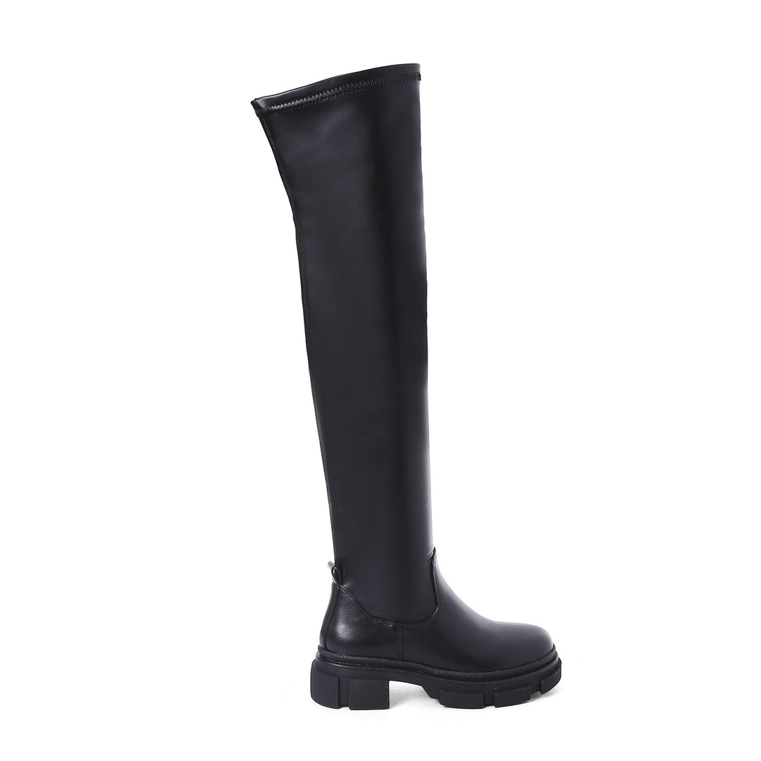 Smile Favorites Overknee laarzen plateau Zwart