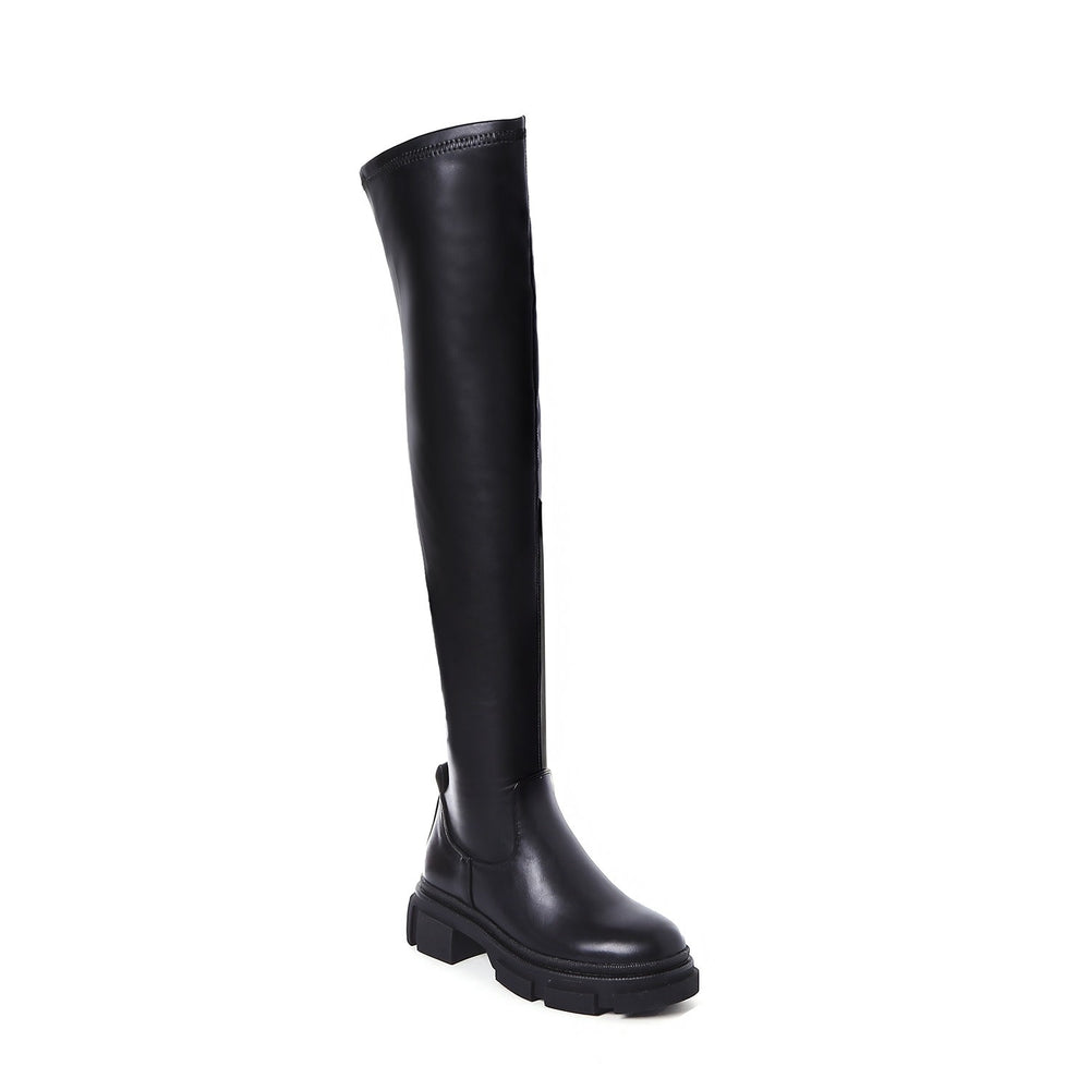 Smile Favorites Overknee laarzen plateau Zwart