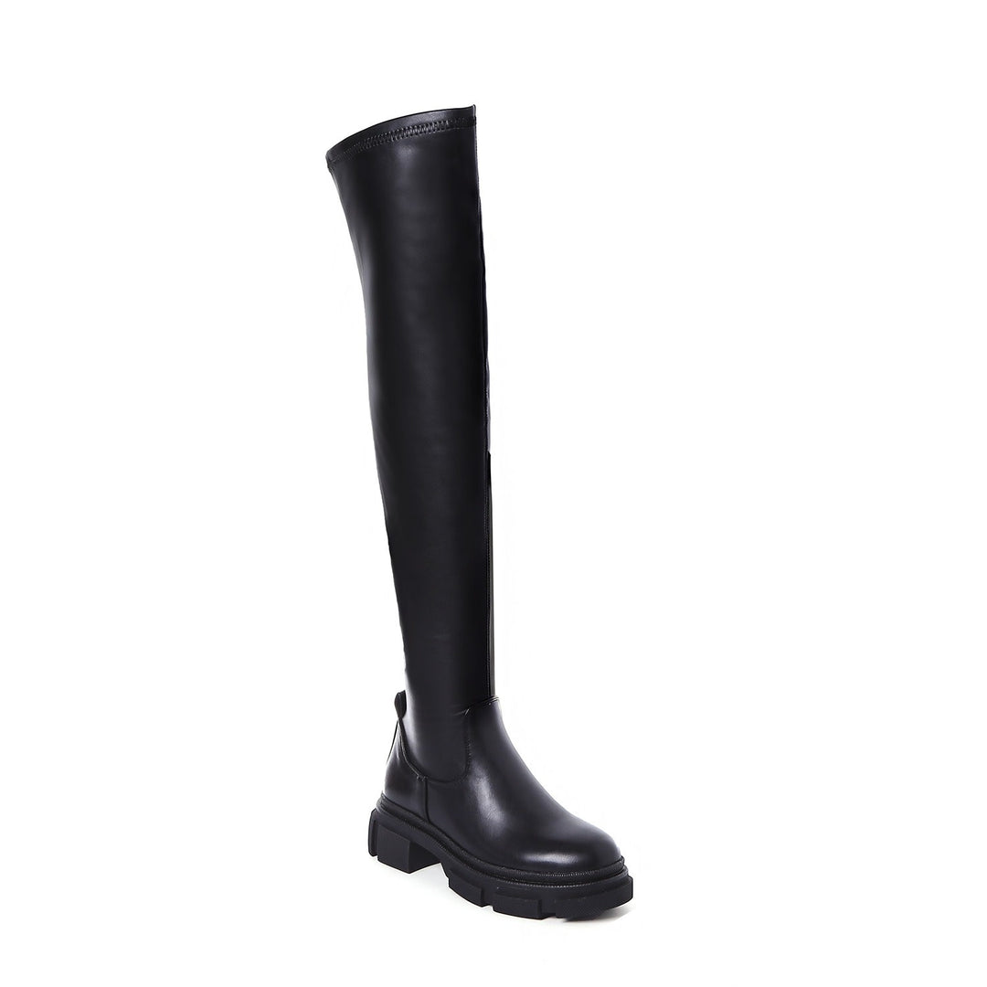 Smile Favorites Overknee laarzen plateau Zwart