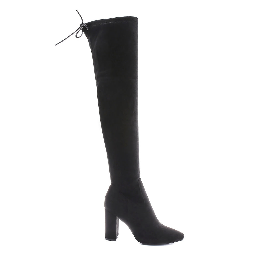 Smile Favorites Overknee laarzen suede Zwart