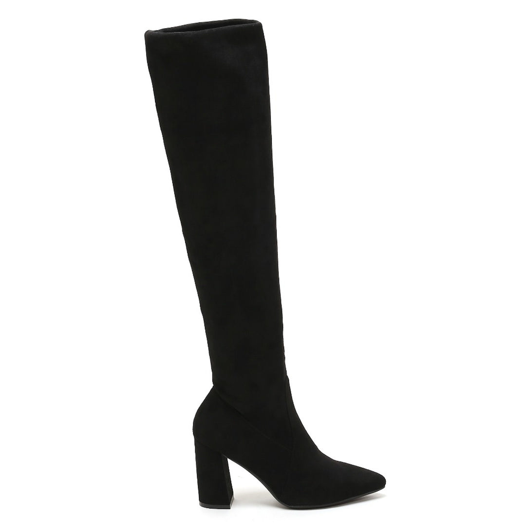 Smile Favorites Overknee Laarzen Zwart Suedine