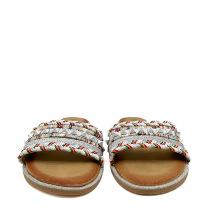 Smile Favorites Slippers Zilveren Studs Glitter