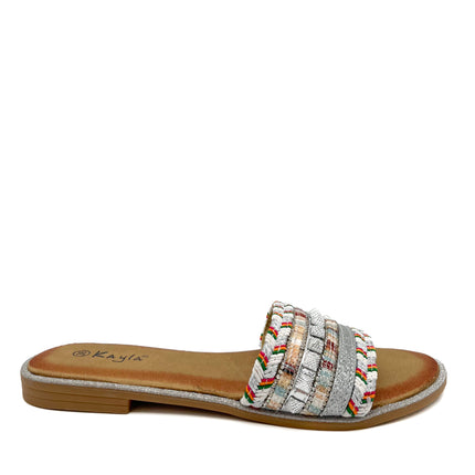 Smile Favorites Slippers Zilveren Studs Glitter