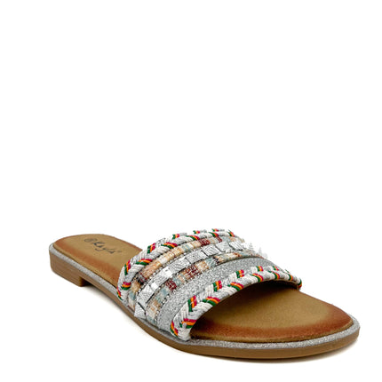 Smile Favorites Slippers Zilveren Studs Glitter