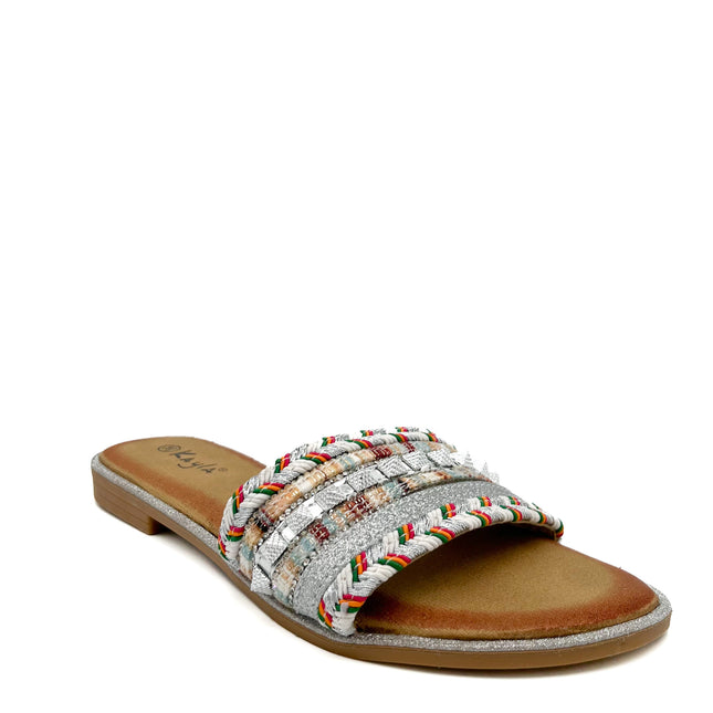 Smile Favorites Slippers Zilveren Studs Glitter