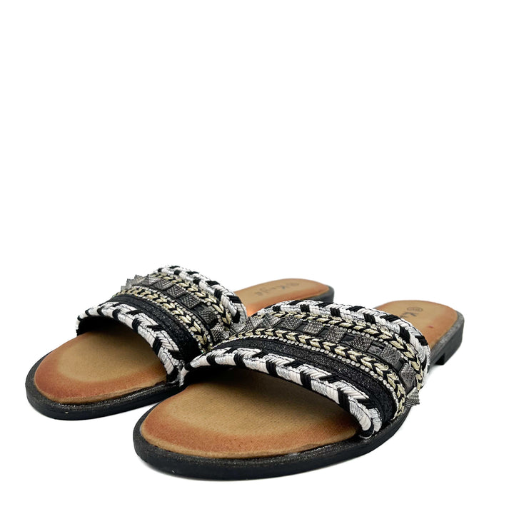Smile Favorites Slippers Zwart Studs Glitter