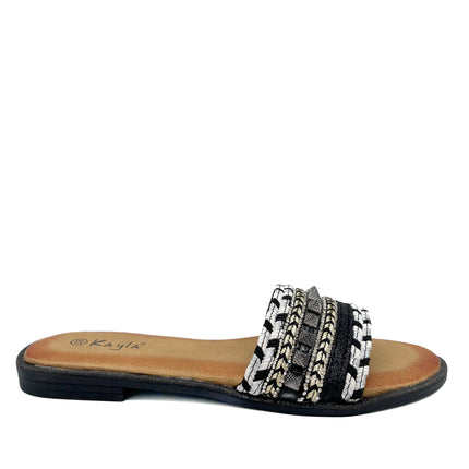 Smile Favorites Slippers Zwart Studs Glitter
