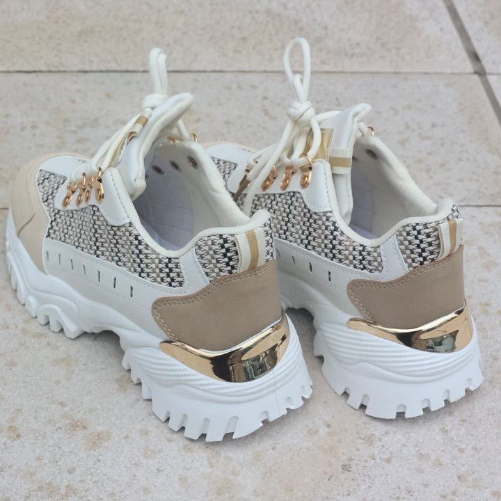 Smile Favorites Sneakers Beige Dad look canvas