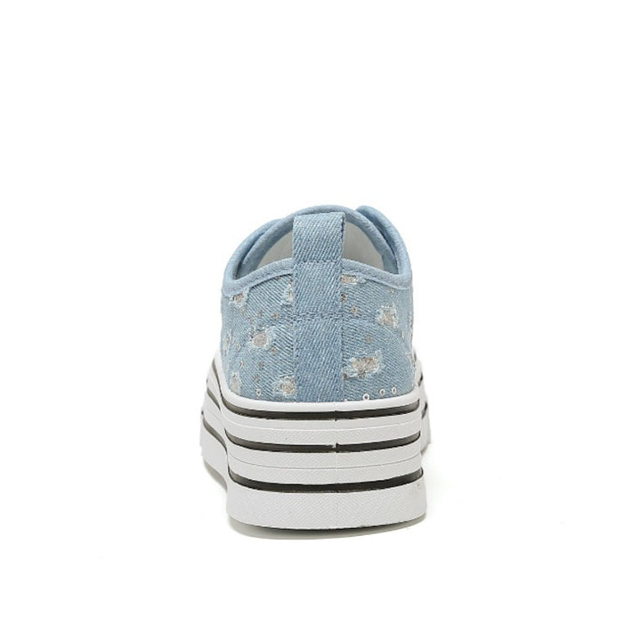 Smile Favorites Sneakers Blauw Denim Plateau