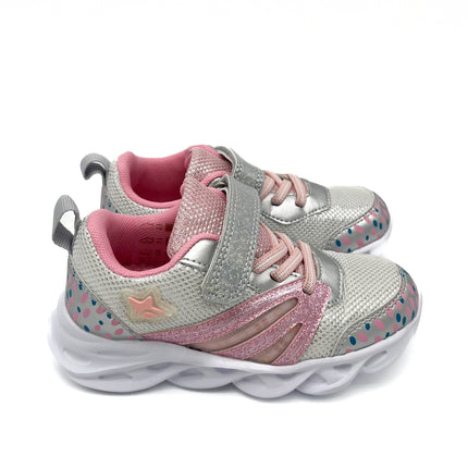 Smile Favorites Sneakers LED Meisjes Zilver Fancy