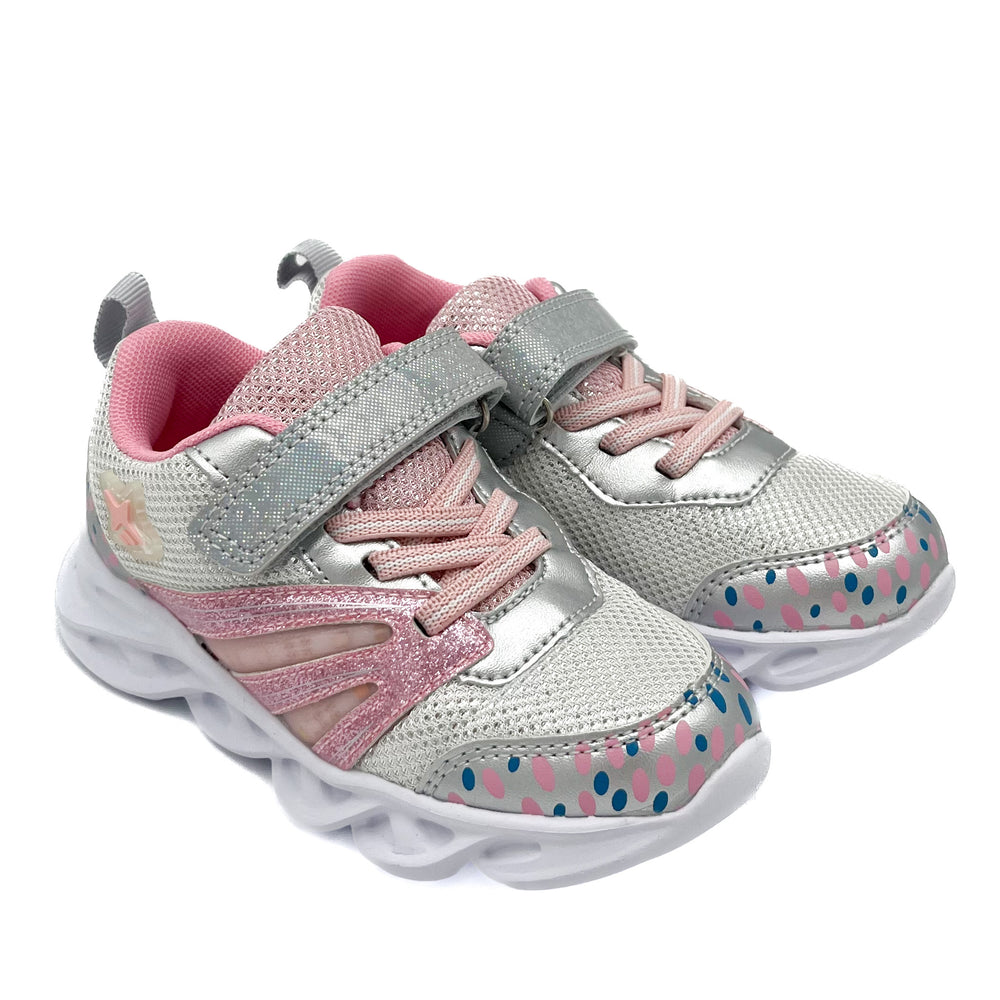 Smile Favorites Sneakers LED Meisjes Zilver Fancy
