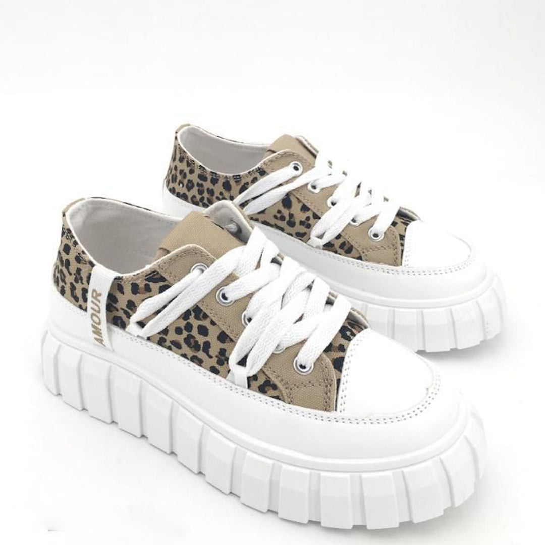 Smile Favorites Sneakers Leopard Cotton Amour