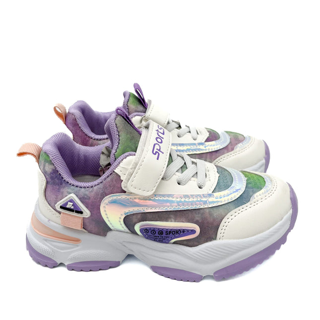 Smile Favorites Sneakers Meisjes Wit Dad look Lila