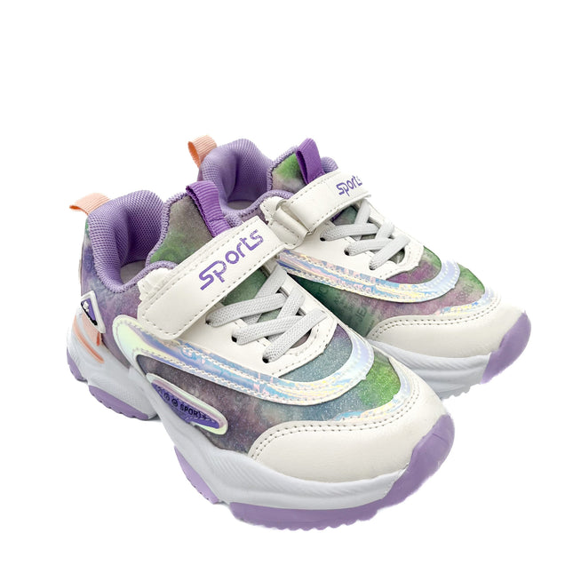 Smile Favorites Sneakers Meisjes Wit Dad look Lila