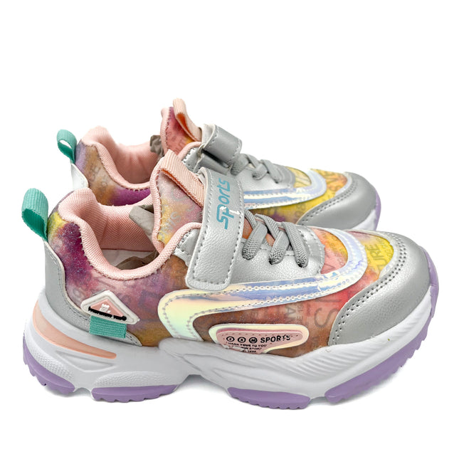 Smile Favorites Sneakers Meisjes Zilver Dad look