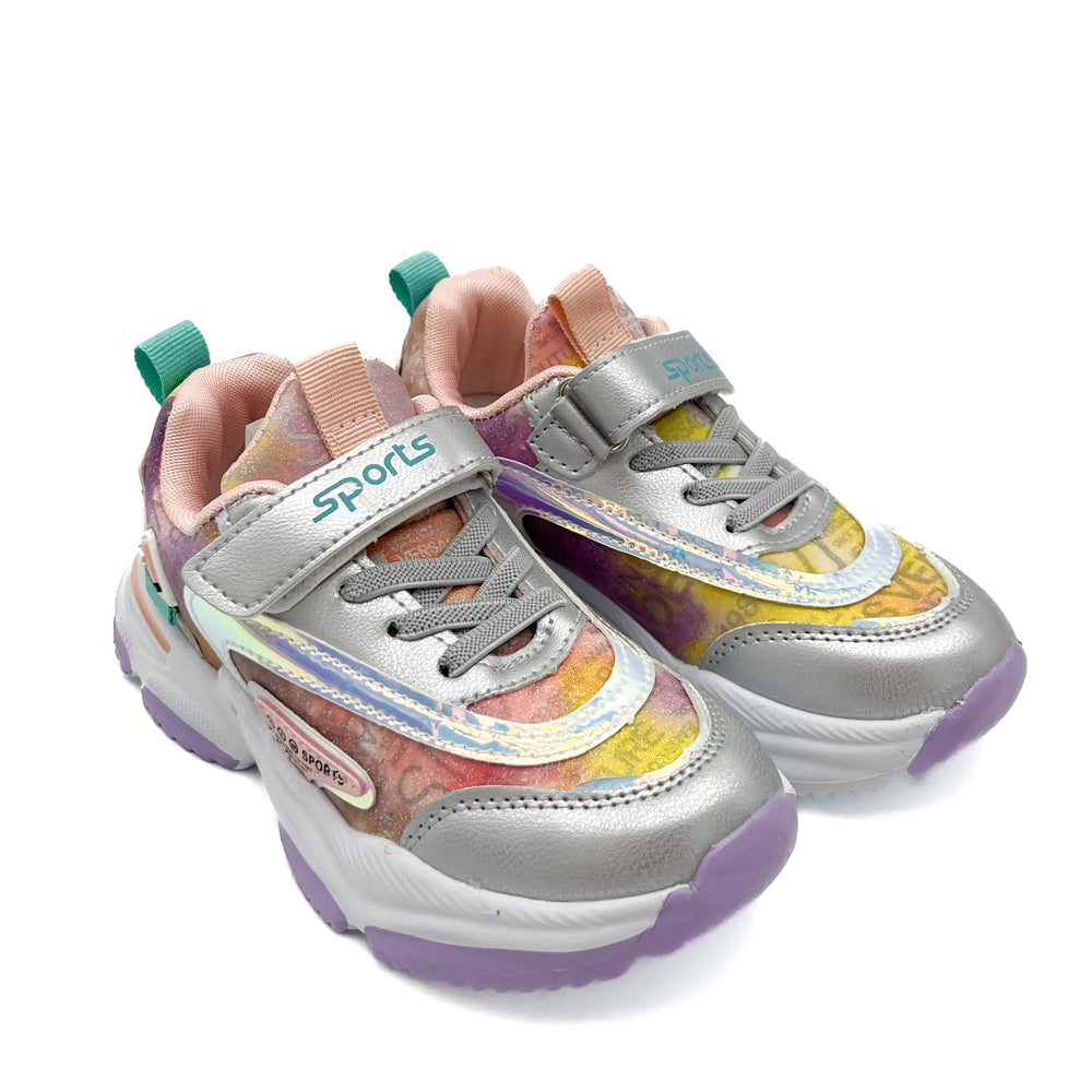 Smile Favorites Sneakers Meisjes Zilver Dad look