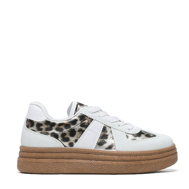 Smile Favorites Sneakers Wit Samba Leopard