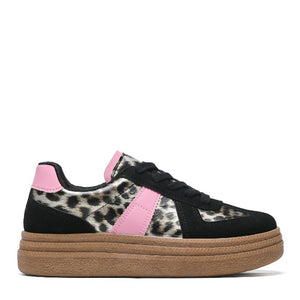 Smile Favorites Sneakers Zwart Samba Leopard