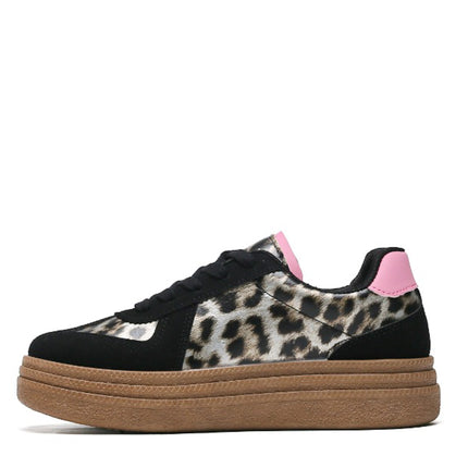 Smile Favorites Sneakers Zwart Samba Leopard